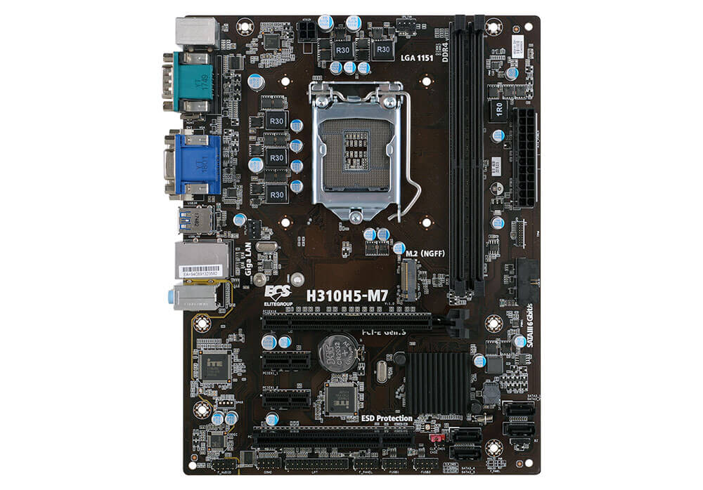 ECS LGA1151 8/9世代 M.2 マザー H310CH5-M7 8GB - メルカリ