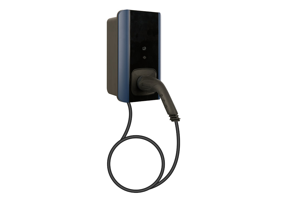 Tethered ev store charger